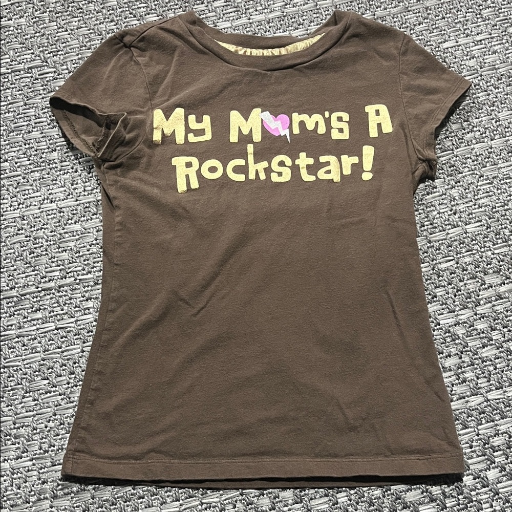 Old Navy | Brown T-Shirt - 'My Mom's A Rockstar'